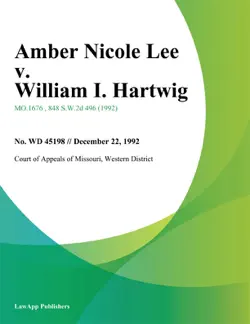 amber nicole lee v. william i. hartwig book cover image