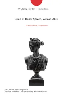 guest of honor speech, wiscon 2003. imagen de la portada del libro