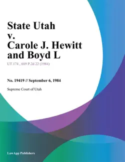 state utah v. carole j. hewitt and boyd l. imagen de la portada del libro