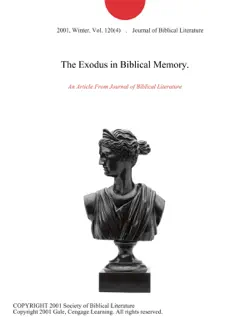 the exodus in biblical memory. book cover image