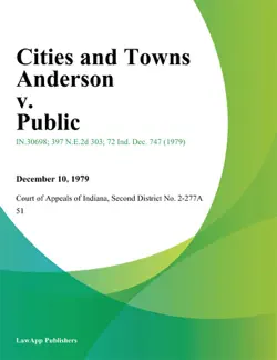 cities and towns anderson v. public book cover image