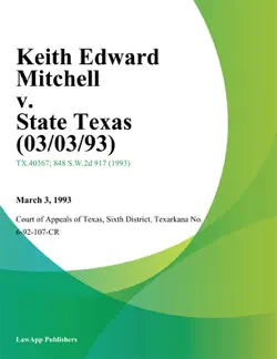 keith edward mitchell v. state texas book cover image
