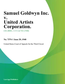 samuel goldwyn inc. v. united artists corporation. book cover image