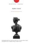 Matthew Arnold. synopsis, comments