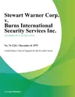Stewart Warner Corp. v. Burns International Security Services Inc. synopsis, comments