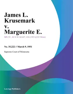 james l. krusemark v. marguerite e. book cover image