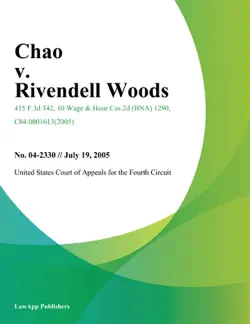 chao v. rivendell woods book cover image