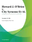 Howard J. Obrien v. City Syracuse Et Al. synopsis, comments