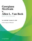 Georgiana Mcelwain v. Allen L. Van Beek synopsis, comments