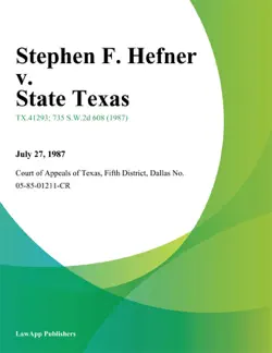 stephen f. hefner v. state texas imagen de la portada del libro