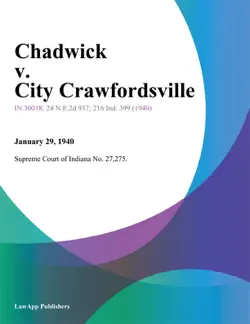 chadwick v. city crawfordsville book cover image