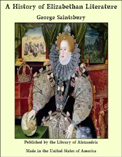 a history of elizabethan literature book cover image