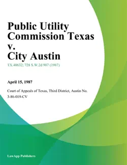 public utility commission texas v. city austin imagen de la portada del libro