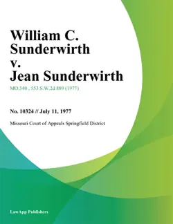 william c. sunderwirth v. jean sunderwirth book cover image