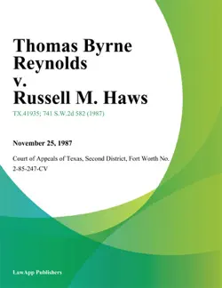 thomas byrne reynolds v. russell m. haws book cover image