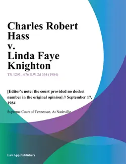 charles robert hass v. linda faye knighton book cover image