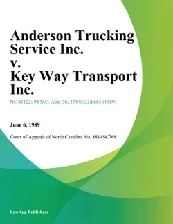 anderson trucking service inc. v. key way transport inc. book cover image
