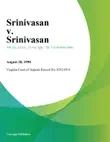 Srinivasan V. Srinivasan synopsis, comments