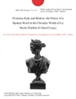 Promises Kept and Broken--the Power of a Spoken Word in the Chivalric World of Le Morte D'arthur (Critical Essay) sinopsis y comentarios