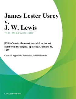 james lester usrey v. j. w. lewis book cover image