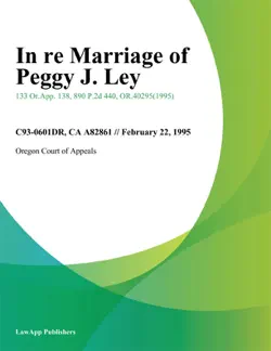 in re marriage of peggy j. ley book cover image