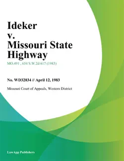 ideker v. missouri state highway book cover image