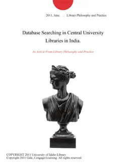 database searching in central university libraries in india. imagen de la portada del libro