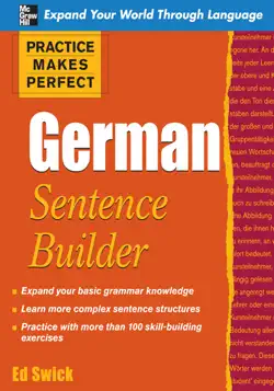 practice makes perfect german sentence builder book cover image