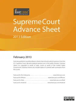 u.s. supreme court advance sheet february 2013 book cover image