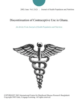 discontinuation of contraceptive use in ghana. imagen de la portada del libro