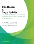 Ets-Hokin v. Skyy Spirits synopsis, comments