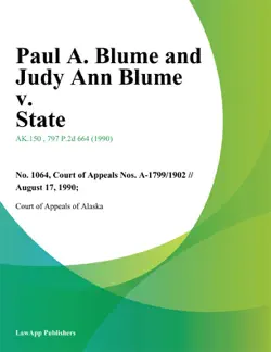 paul a. blume and judy ann blume v. state book cover image