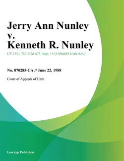 jerry ann nunley v. kenneth r. nunley book cover image