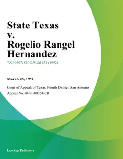 state texas v. rogelio rangel hernandez imagen de la portada del libro