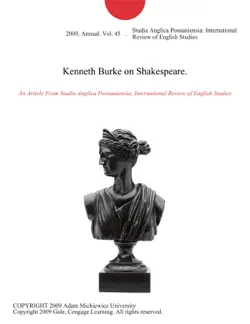 kenneth burke on shakespeare. book cover image
