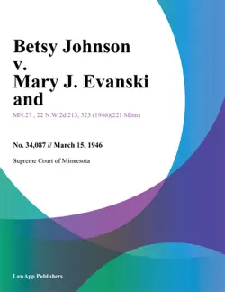 betsy johnson v. mary j. evanski and book cover image
