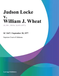 judson locke v. william j. wheat book cover image