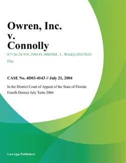 owren, inc. v. connolly book cover image