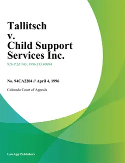 tallitsch v. child support services inc. book cover image