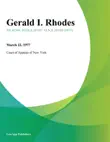 Gerald I. Rhodes synopsis, comments