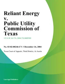 reliant energy v. public utility commission of texas book cover image