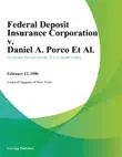 Federal Deposit Insurance Corporation v. Daniel A. Porco Et Al. sinopsis y comentarios