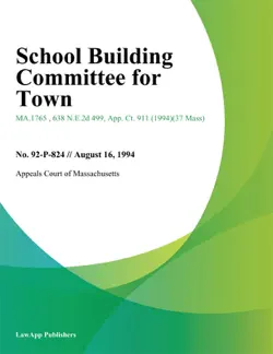 school building committee for town book cover image