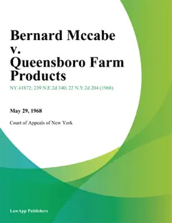 bernard mccabe v. queensboro farm products imagen de la portada del libro
