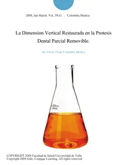 la dimension vertical restaurada en la protesis dental parcial removible. imagen de la portada del libro