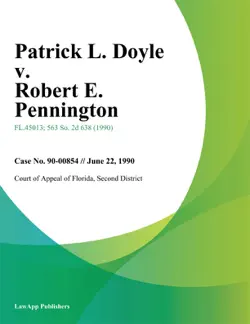 patrick l. doyle v. robert e. pennington book cover image