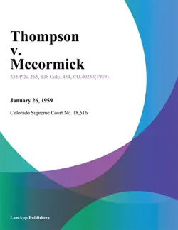 thompson v. mccormick book cover image