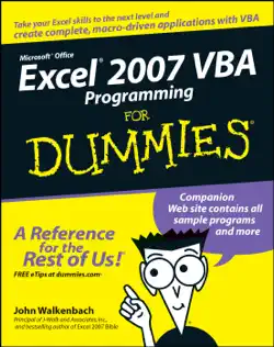 excel 2007 vba programming for dummies book cover image