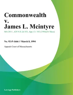 commonwealth v. james l. mcintyre book cover image