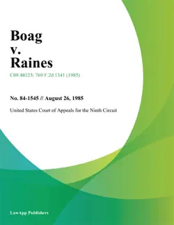 boag v. raines book cover image